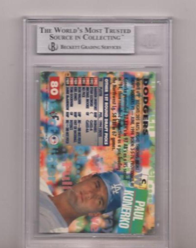 1994 STADIUM CLUB PAUL KONERKO SIGNED CARD BECKETT AUTHENTIC AUTOGRAPH