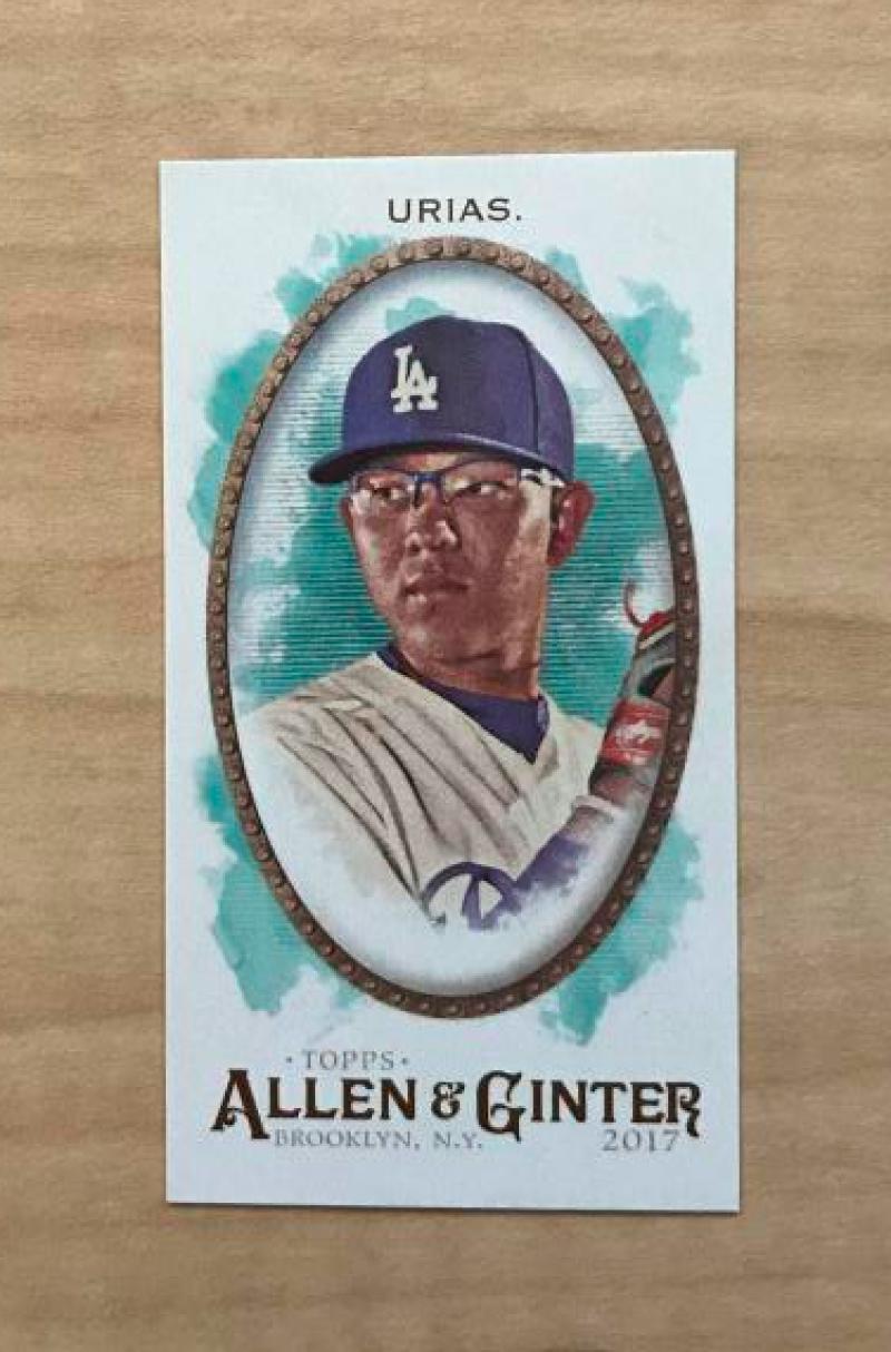 JULIO URIAS LOS ANGELES DODGERS 2017 ALLEN & GINTER MINI SP FROM RIP CARD #375