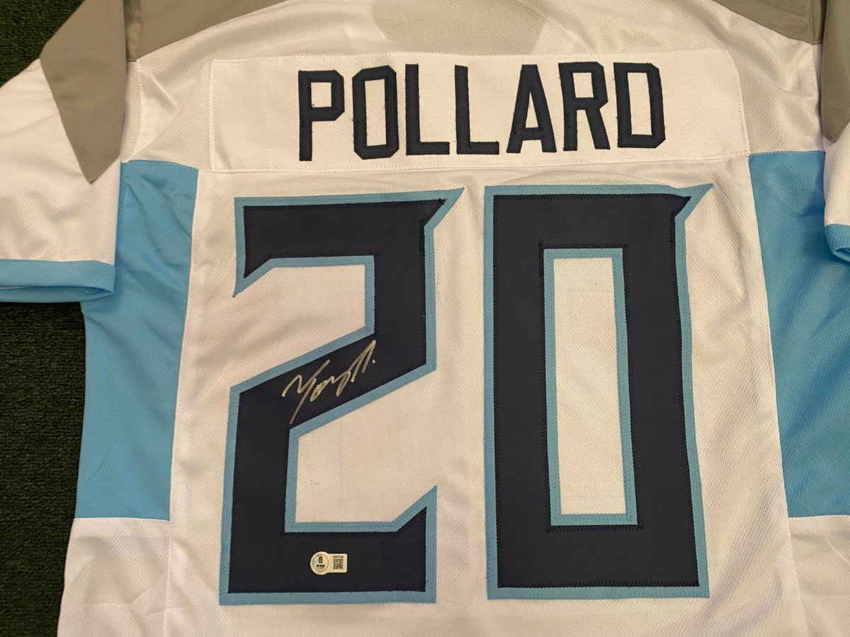 TONY POLLARD TENNESSEE TITANS #20 SIGNED AUTOGRAPHED CUSTOM JERSEY BECKETT *