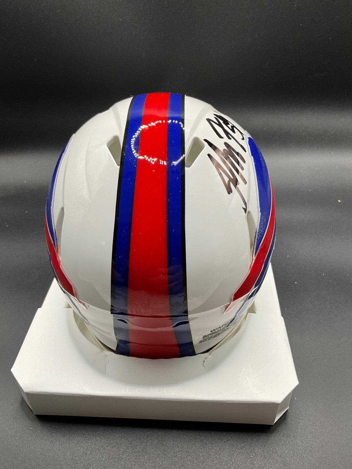 London Fletcher signed Buffalo Bills Riddell Speed Mini Helmet Beckett Auto