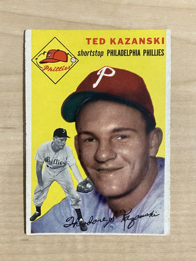 1954 TOPPS TED KAZANSKI PHILLIES #78 NICE SHAPE 
