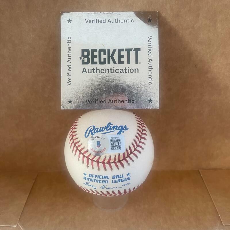JOHN CASTINO TWINS 79 A.L. ROY SIGNED ON A.L. BASEBALL BECKETT AUTH