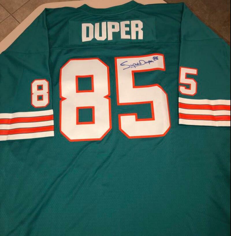MARK SUPER DUPER SIGNED NFL TEAL 64 5XL SIGNED TEAL JERSEY THROWBACKS W/ COA 