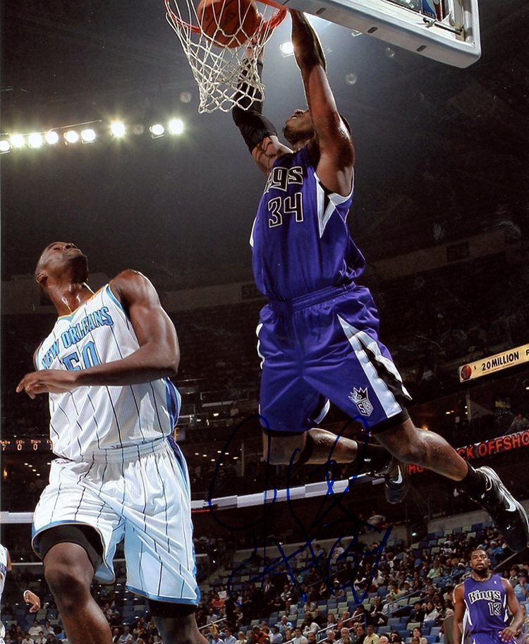 JASON THOMPSON SACRAMENTO KINGS SIGNED AUTOGRAPHED 8X10 PHOTO W/COA