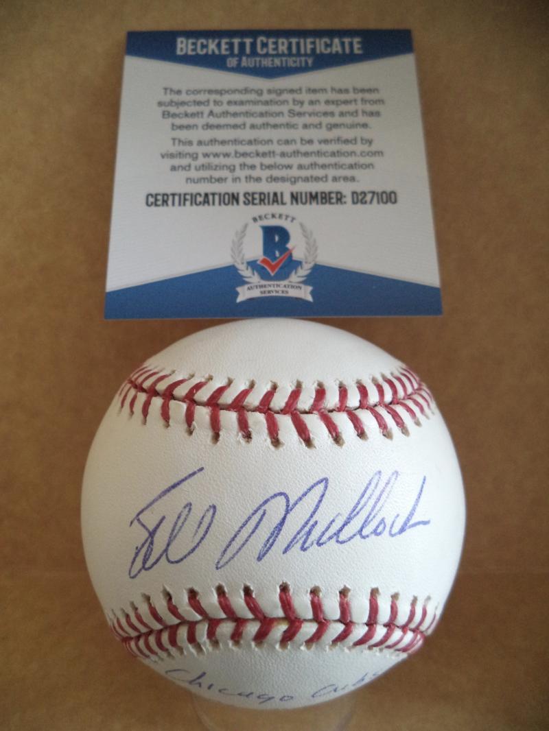 BILL MADLOCK CHICAGO CUBS BATTING CHAMP 75,76 SIGNED ML BASEBALL BECKETT D27100