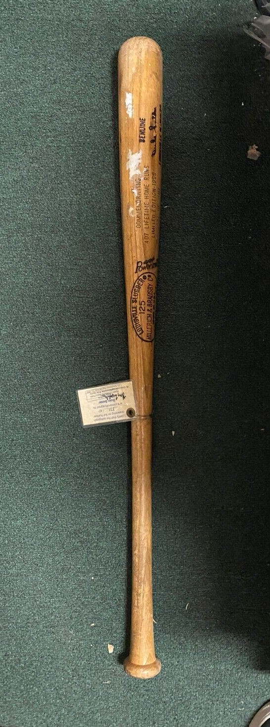DUKE SNIDER DODGERS SIGNED AUTOGRAPHED VINTAGE LV SLUGGER 407 HOME RUN BAT W/COA