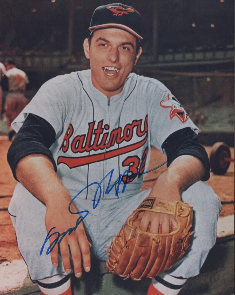 MILT PAPPAS ORIOLES  SIGNED AUTOGRAPHED 8X10 PHOTO W/ COA