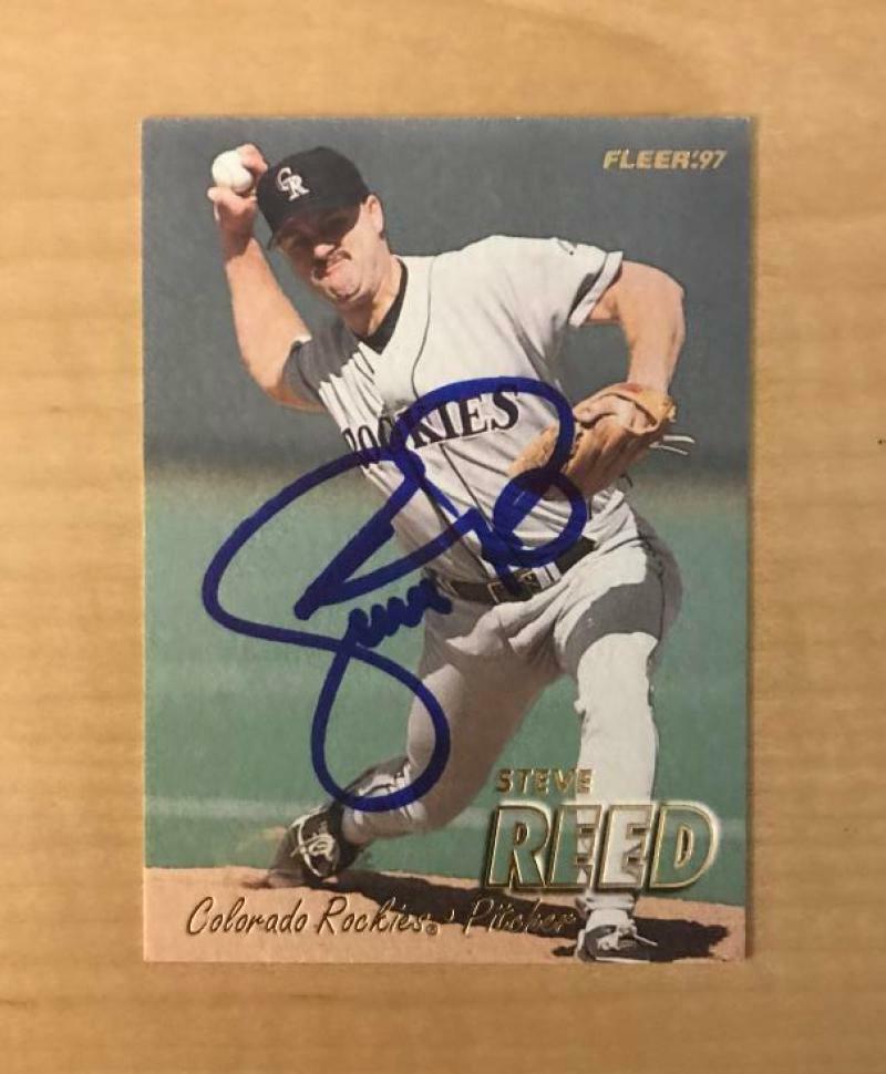 STEVE REED COLORADO ROCKIES SIGNED AUTOGRAPHED 1997 FLEER CARD #315 W/COA