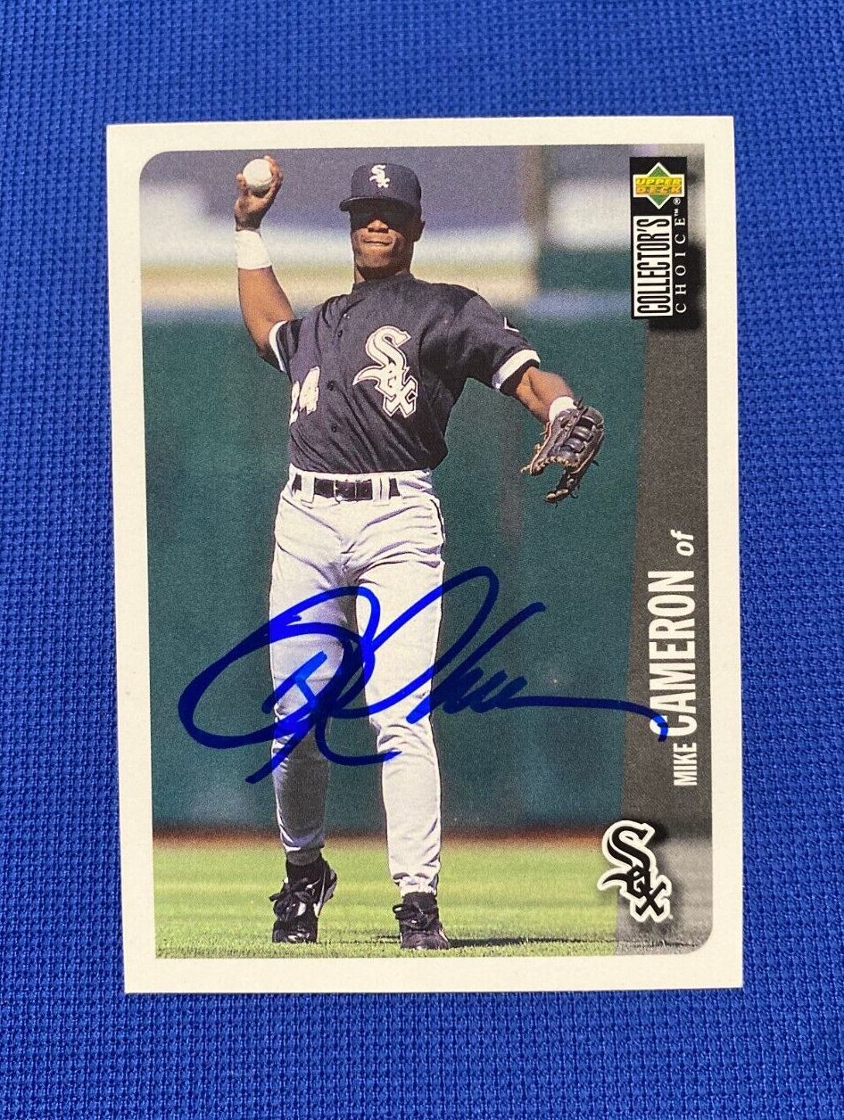 1996 UD COLLECTORS CHOICE MIKE CAMERON CHICAGO WHITE SOX SIGNED AUTO #507 W/COA
