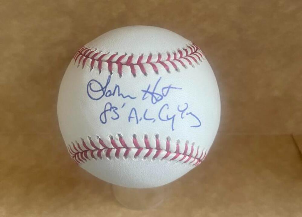 LAMARR HOYT 83 A.L. CY SIGNED AUTOGRAPHED M.L. BASEBALL BECKETT AUTHENTICATED