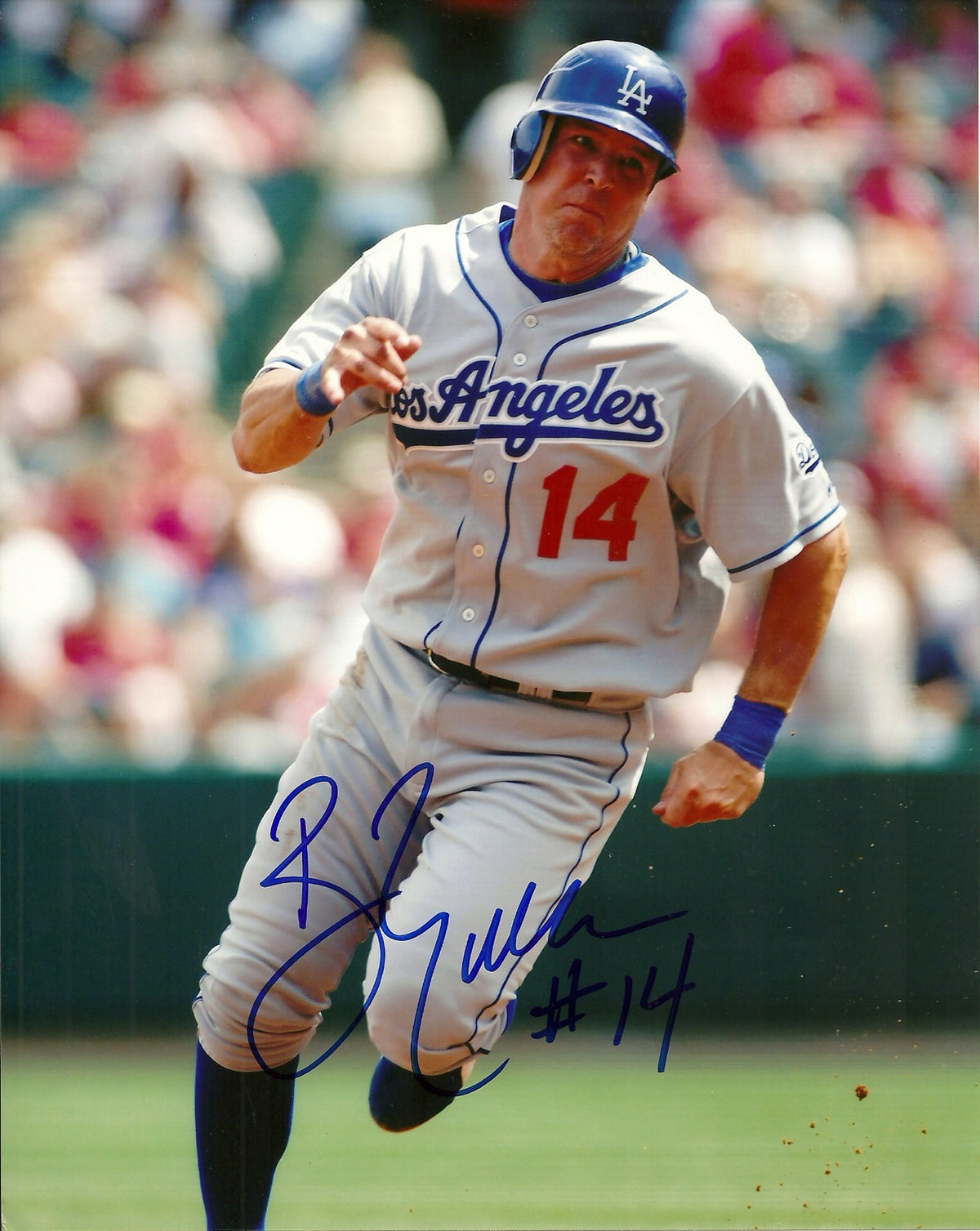 BILL MUELLER LOS ANGELES DODGERS SIGNED AUTO 8x10 PHOTO W/COA
