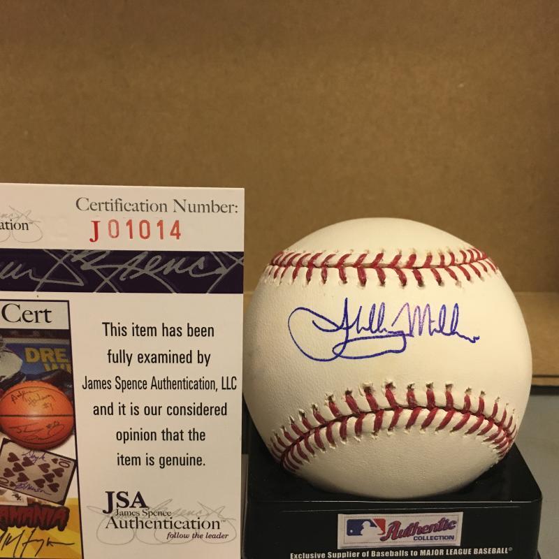 SHELBY MILLER ARIZONA DIAMONDBACKS M.L. SIGNED BASEBALL JSA J01014