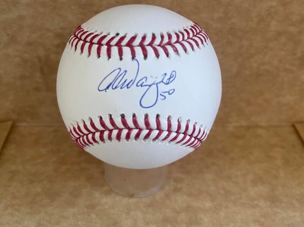 ADAM WAINWRIGHT CARDINALS SIGNED AUTOGRAPHED M.L. BASEBALL BECKETT AUTH