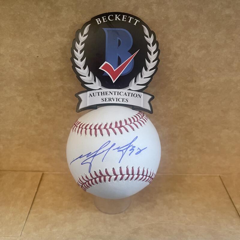 MICHAEL MORSE MARINERS/NATIONALS  SIGNED AUTO M.L. BASEBALL BECKETT AUTHENTICATE