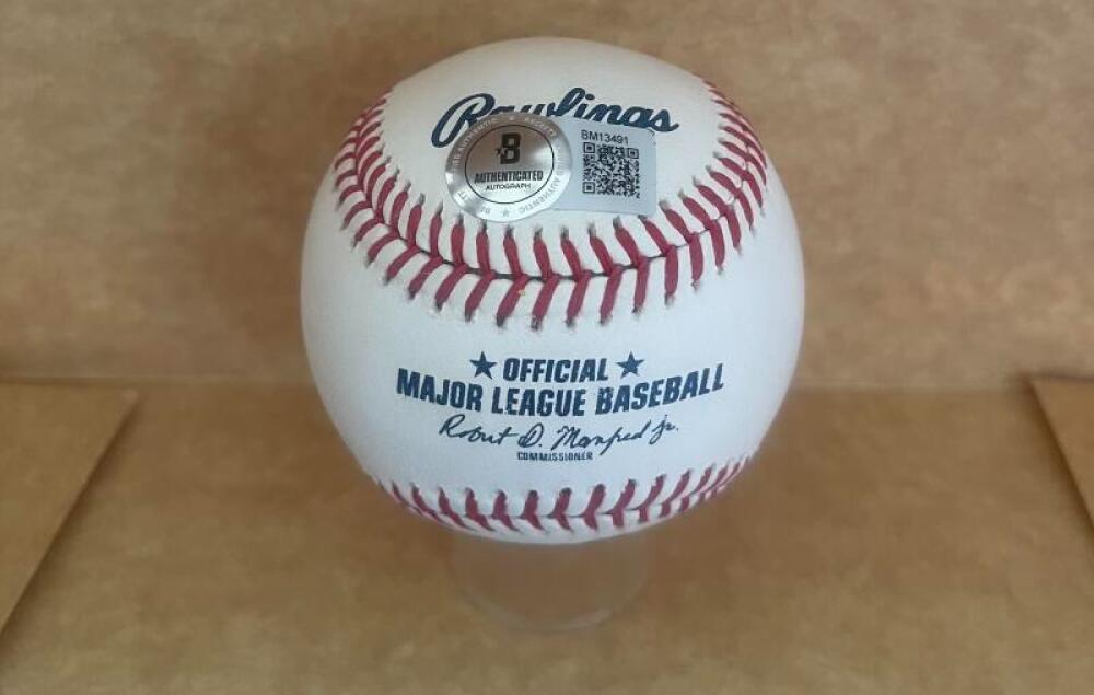 BAILEY OBER TWINS SIGNED AUTOGRAPHED M.L. BASEBALL BECKETT AUTH
