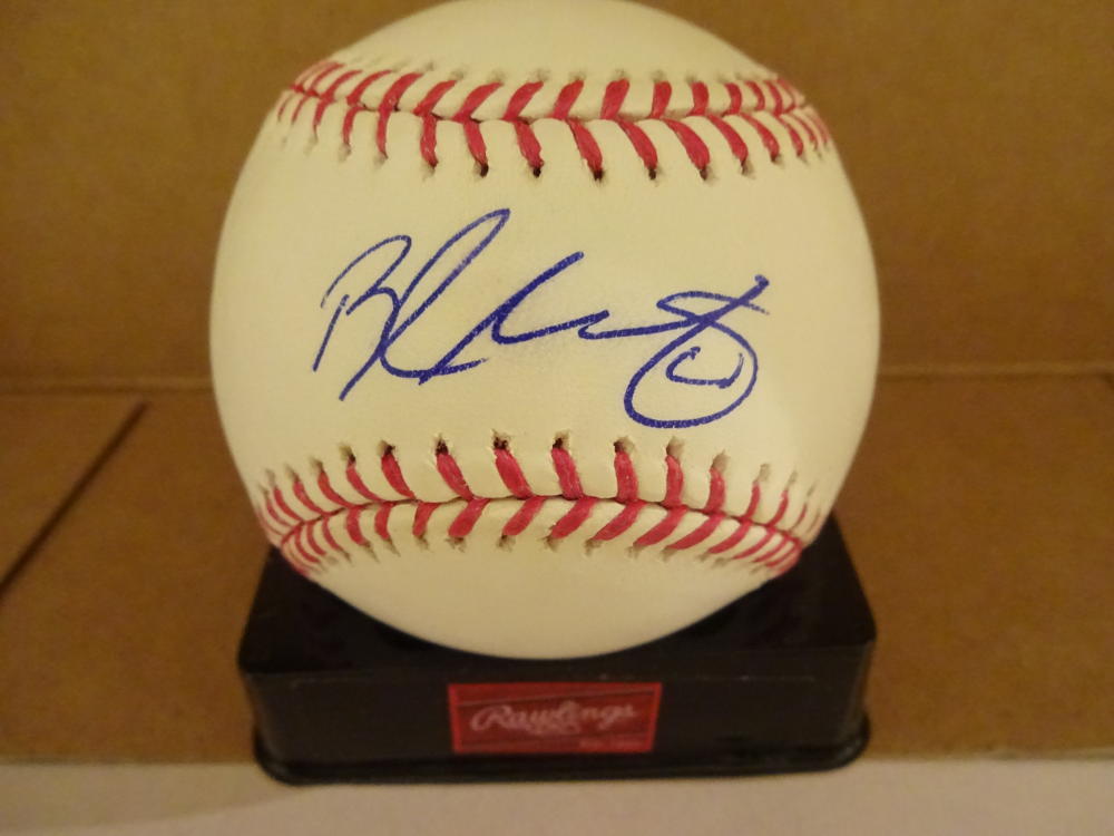 BRANDON MCCARTHY YANKEES/DODGERS SIGNED  AUTOGRAPHED M.L.  BASEBALL W/COA