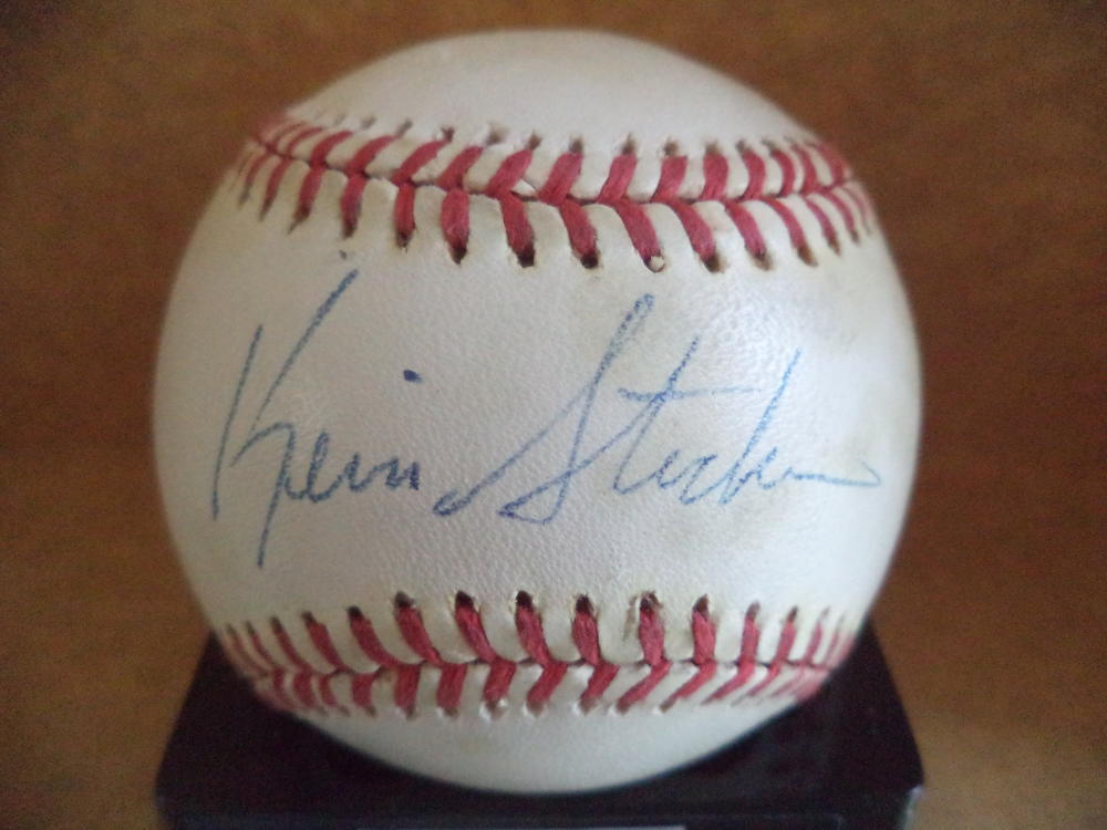 KEVIN STOCKER PHILADELPHIA PHILLIES SIGNED AUTOGRAPHED N.L. BASEBALL W/COA 