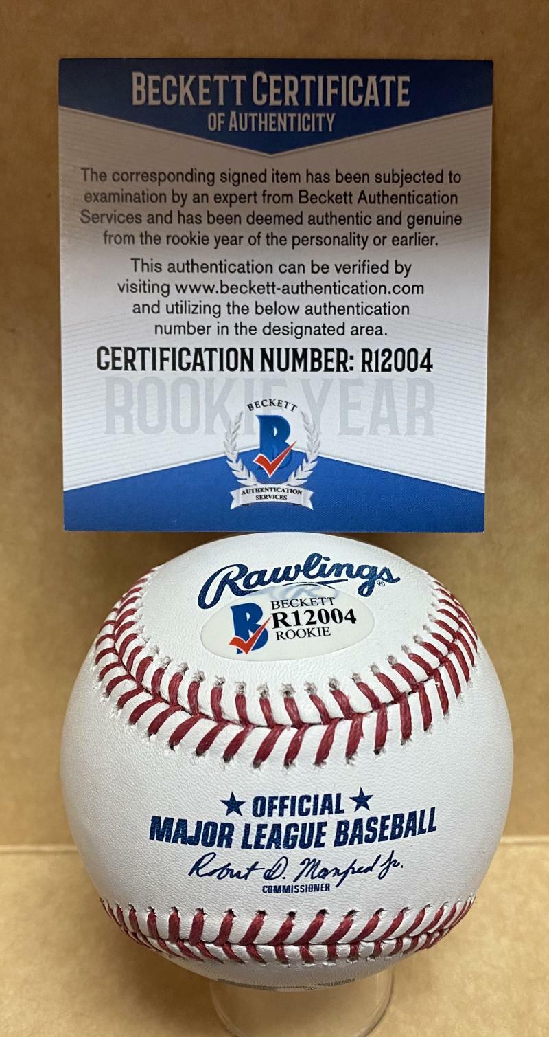 NICK NEIDERT MIAMI MARLINS ROOKIE YEAR SIGNED AUTO M.L. BASEBALL BECKETT R12004