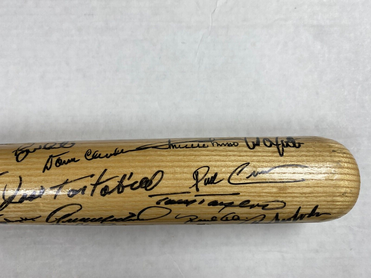 MLB LEGENDS SIGNED JOE DIMAGGIO CHILDRENS HOSPITAL BAT W/COA AL DOWNING +++ A