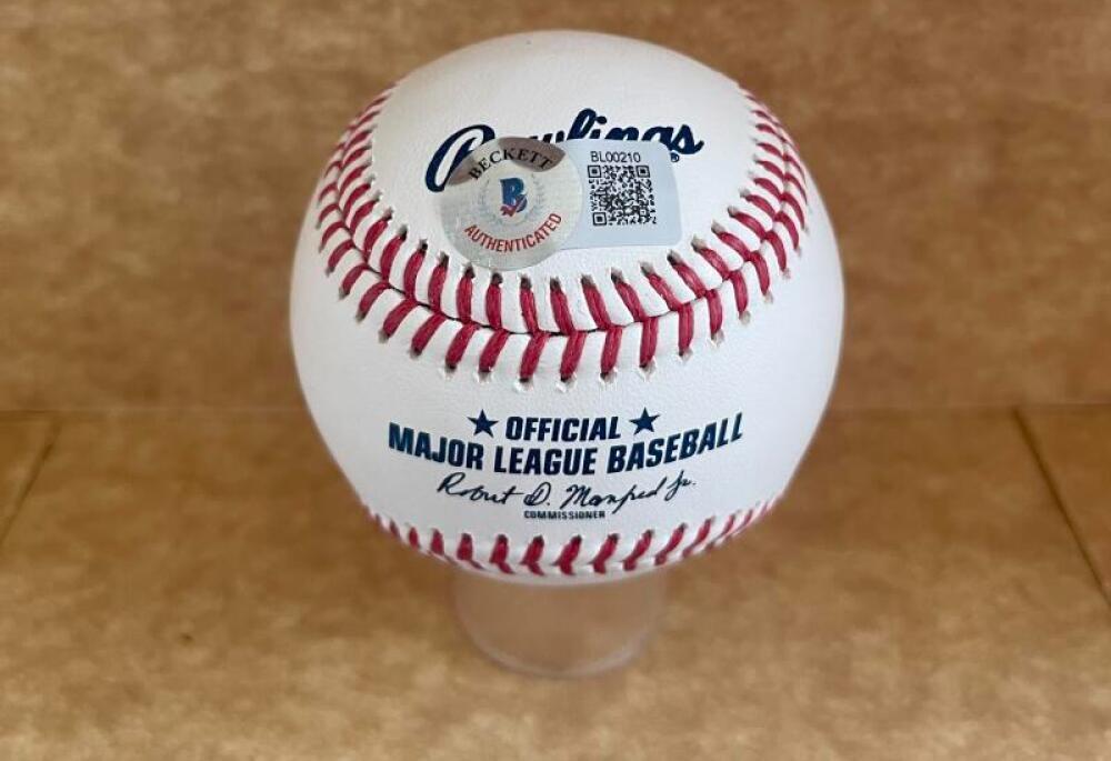 ERIC RASMUSSEN CARDINALS/PADRES/ROYALS SIGNED AUTO M.L. BASEBALL BECKETT AUTH
