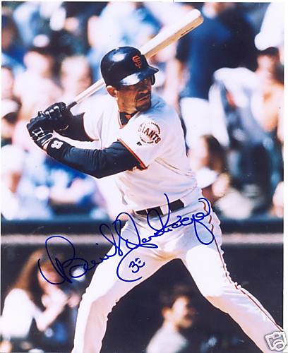 BENITO SANTIAGO SAN FRANCISCO GIANTS SIGNED 8X10 PHOTO