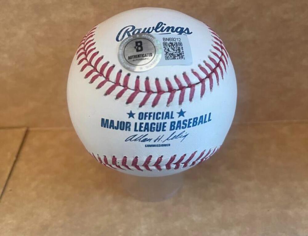 JEFF HOFFMAN PHILLIES SIGNED AUTO M.L. BASEBALL BECKETT AUTH