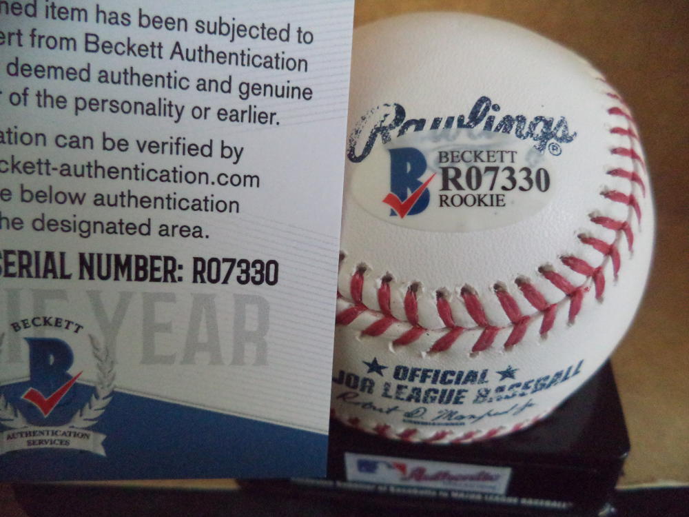 TYLER BEEDE SAN FRANCISCO GIANTS SIGNED AUTOGRAPHED ML BASEBALL BECKETT R07330
