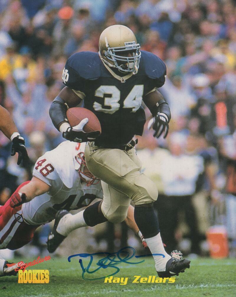 SIGNATURE ROOKIES RAY ZELLERS NOTRE DAME SIGNED W/ COA