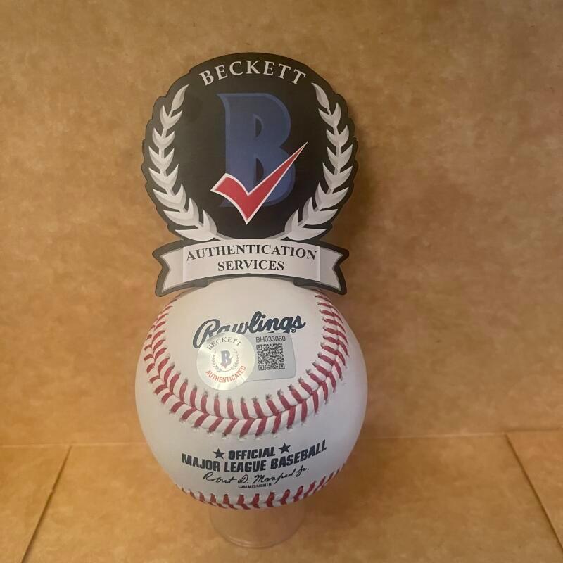 CHRIS CHAMBLISS YANKEES 77 78 WS CHAMPS SIGNED AUTO BECKETT AUTHENTICATED
