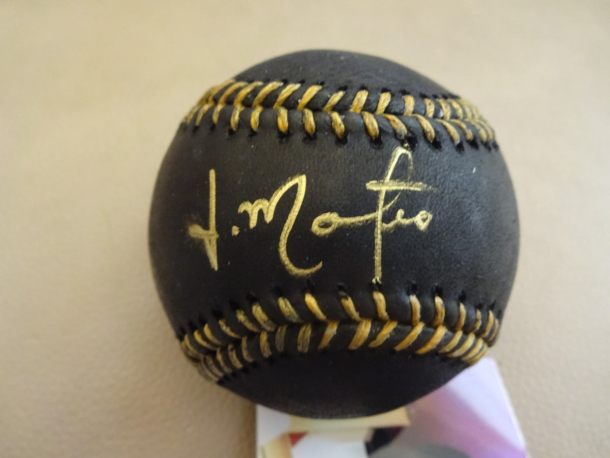 JORGE  MATEO  NEW YORK YANKEES/TAMPA  YANKS  SIGNED  BLACK BALL W/ PROOF  