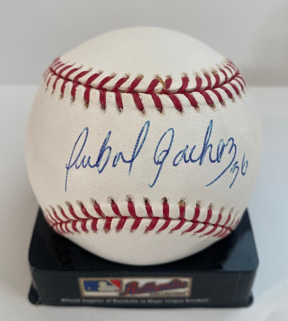 ANIBAL SANCHEZ FL MARLINS SIGNED AUTOGRAPHED MAJOR LEAGUE BASEBALL W/COA W/CUBE