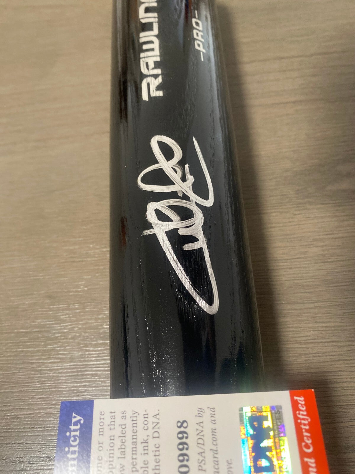 WILLSON CONTRERAS MILWAUKEE BREWERS SIGNED AUTO RAWLINGS BLACK PRO BAT PSA *