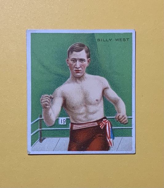 1910 T220 MECCA CIGARETTES BILLY WEST CARD 