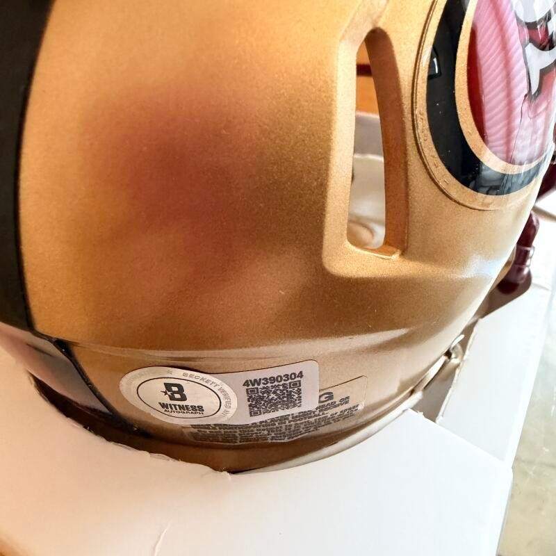 FRANK GORE SAN FRANCISCO 49ERS SIGNED AUTOGRAPHGED MINI HELMET BECKETT
