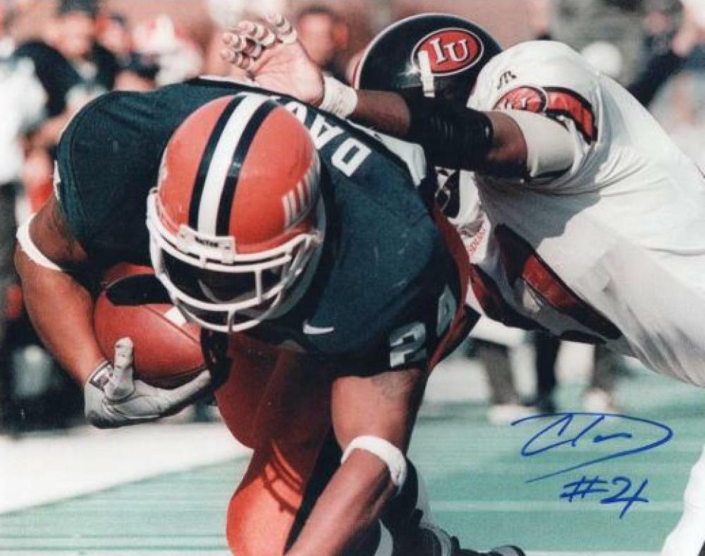 CAREY DAVIS ILLINOIS SIGNED AUTOGRAPHED 8X10 W/ COA
