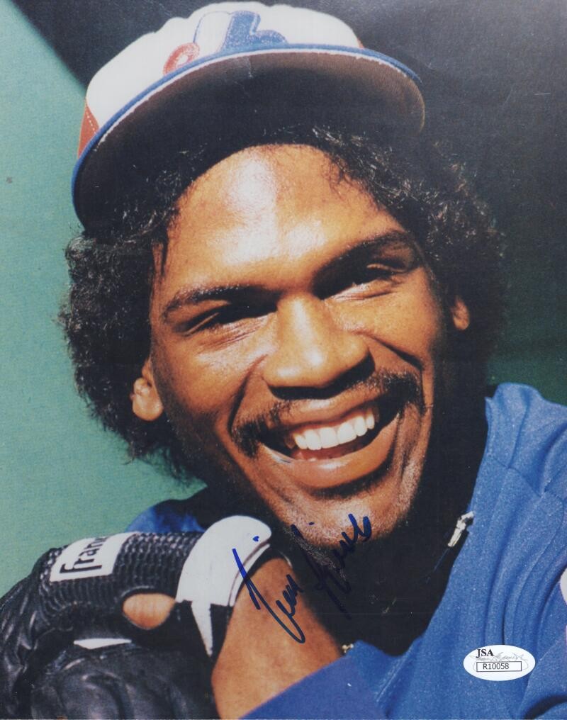 TIM RAINES MONTREAL EXPOS SIGNED AUTOGRAPHED 8X10 PHOTO JSA R10058