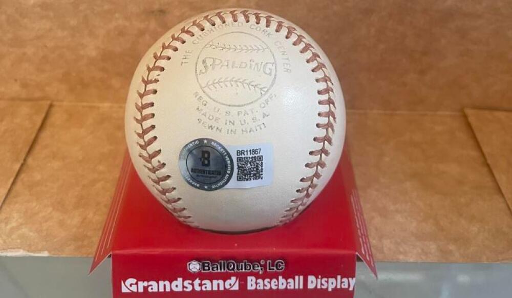 MARK FIDRYCH TIGERS SIGNED VINTAGE MAC PHAIL SIGNED A.L. BASEBALL BECKETT AUTH