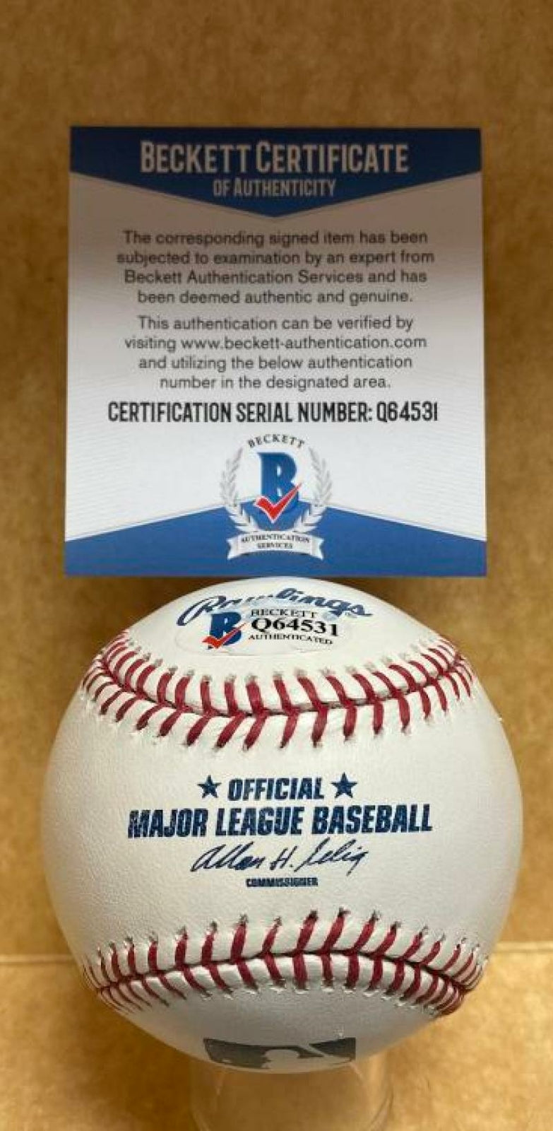 JOSE CONSTANZA ATLANTA BRAVES SIGNED AUTOGRAPHED M.L. BASEBALL BECKETT Q64531