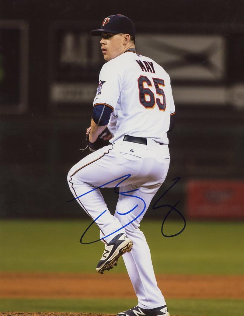 TREVOR MAY#65 B MINNESOTA TWINS SIGNED 8X10 W/COA 