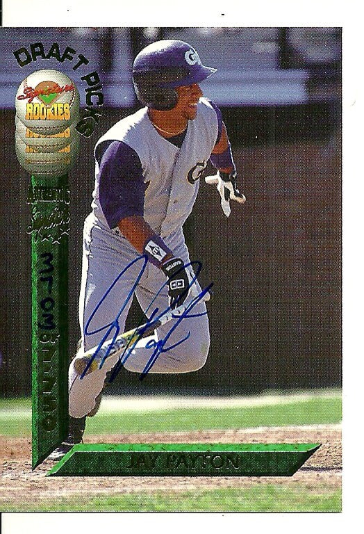 JAY PAYTON NEW YORK METS SIGNED AUTO 1994 SIGNATURE ROOKIES CARD #28 W/COA