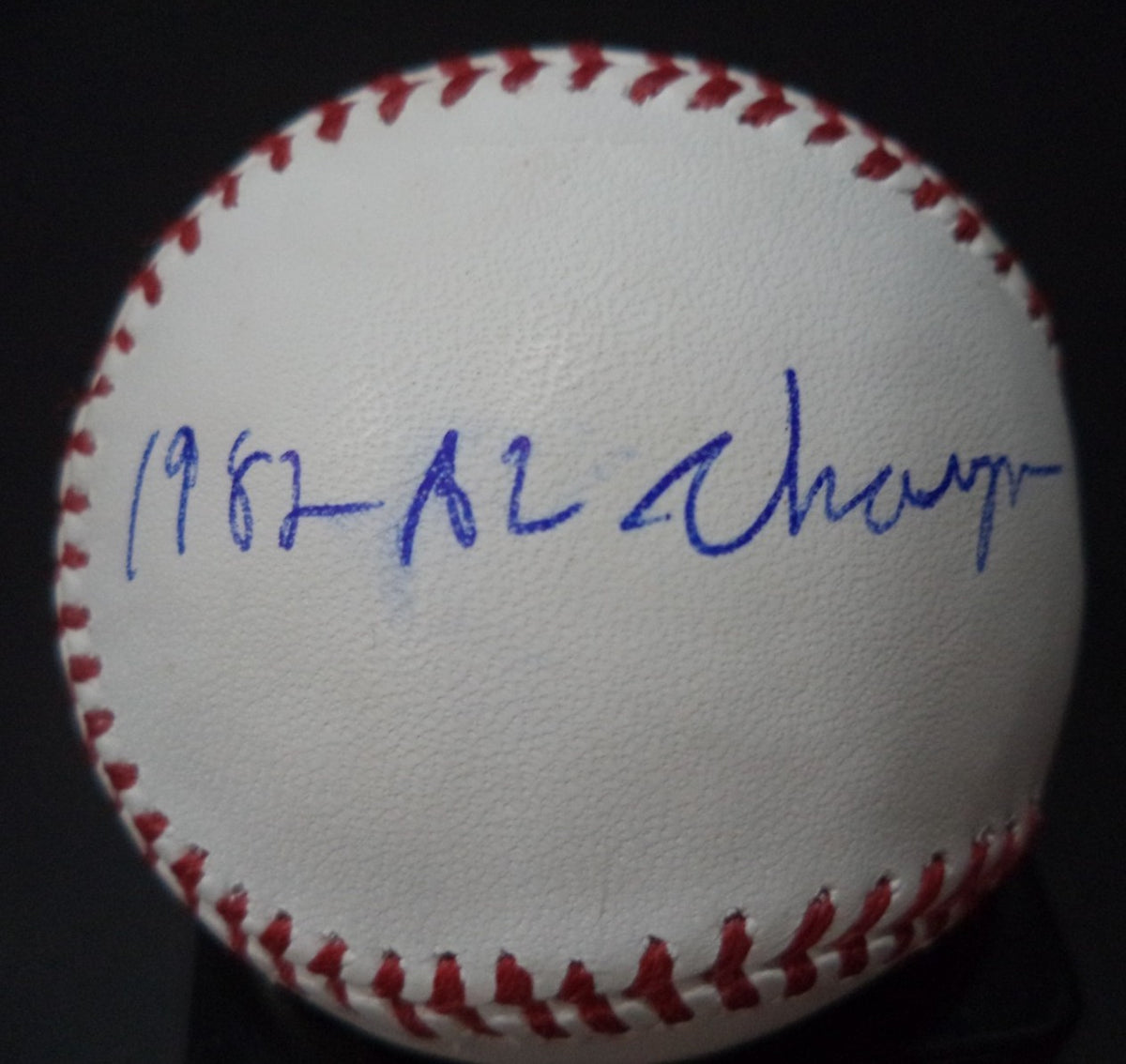 MOOSE HAAS 82 AL CHAMPS BREWERS SIGNED AUTOGRAPHED ROMLB BASEBALL W/COA