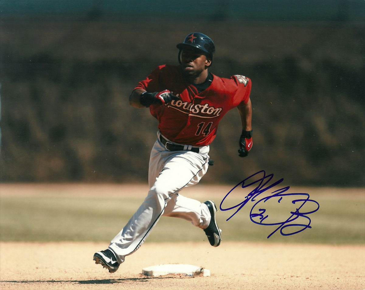 MICHAEL BOURN HOUSTON ASTROS SIGNED AUTO 8x10 PHOTO W/COA