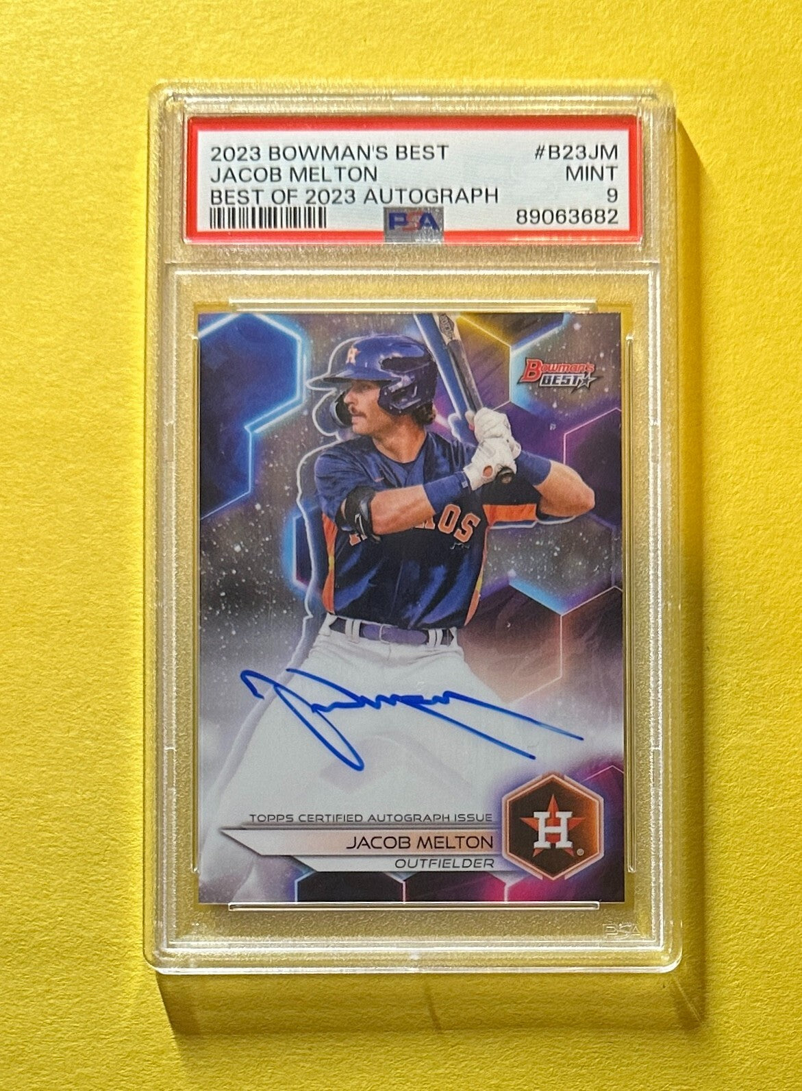 2023 BOWMAN'S BEST JACOB MELTON BEST OF 2023 AUTO #B23-JM PSA MINT 9