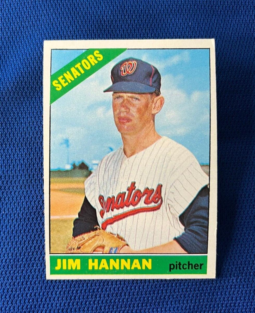 VINTAGE 1966 TOPPS JIM HANNAN WASHINGTON SENATORS CARD #479