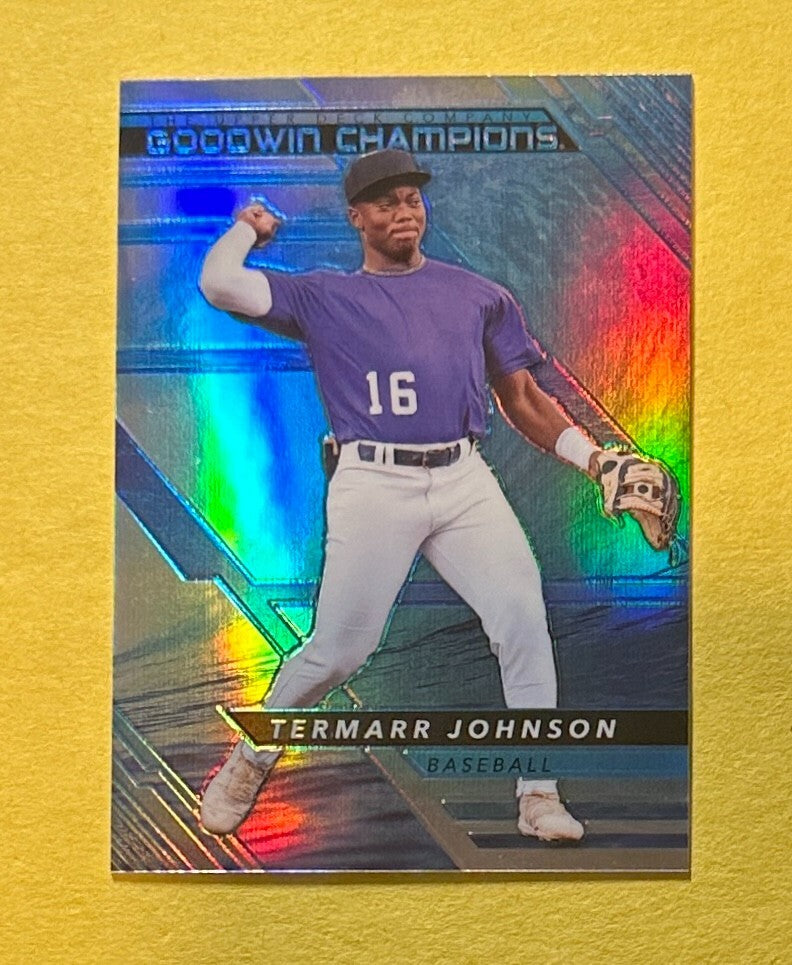 2022 UPPER DECK GOODWIN CHAMPIONS TERMARR JOHNSON OCEAN /75 #GP-TE