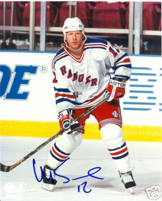 MIKE KEANE NEW YORK RANGERS SIGNED 8X10 PHOTO W/COA