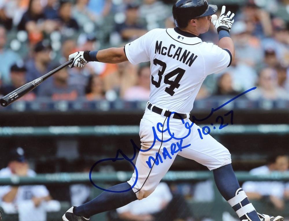 BRIAN MCCANN DETROIT TIGERS SIGNED 8X10 PHOTO W/COA