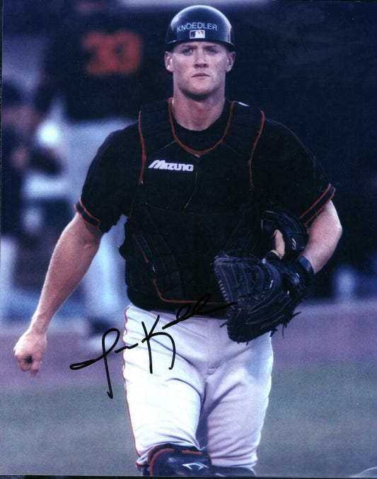 JUSTIN KNOEDLER SAN FRANCISCO GIANTS  SIGNED AUTOGRAPHED 8X10 PHOTO W/ COA