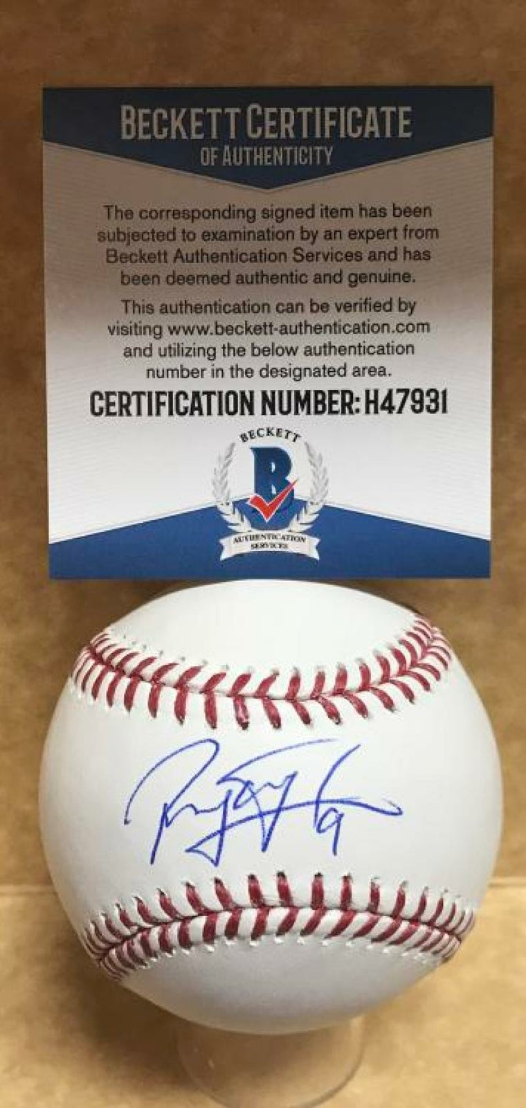 JOSE PERAZA CINCINNATI REDS SIGNED AUTOGRAPHED M.L. BASEBALL BECKETT H47931