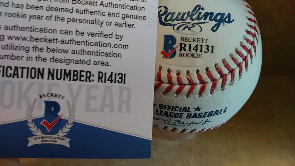 SEULY MATIAS KANSAS CITY ROYALS ROOKIE YEAR SIGNED M.L. BASEBALL BECKETT R14131
